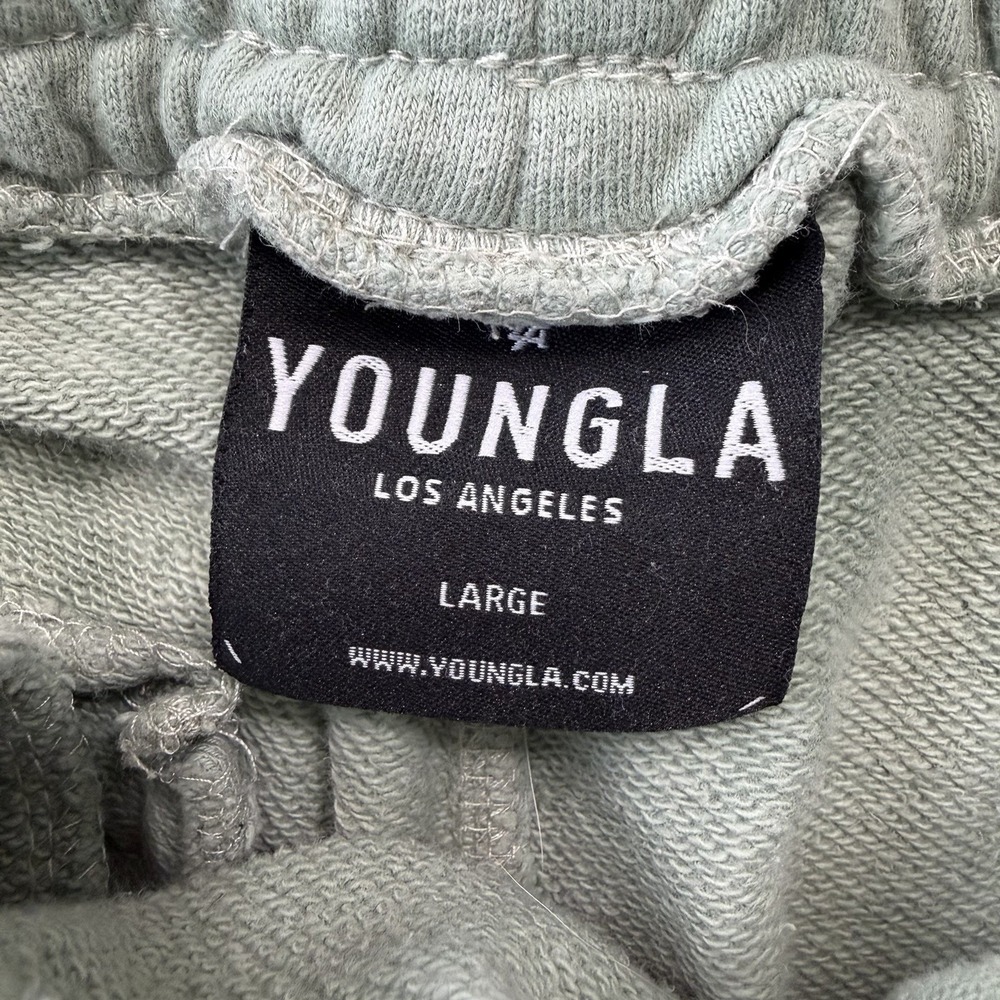 YoungLA Woman's Large Tie Dye Jogger Sweatpants Green 100% Cotton - Picture 5 of 9